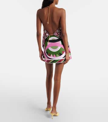 Printed silk satin miniskirt | Pucci