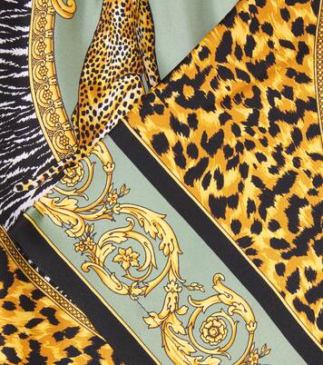Shorts Wild Cats aus Seide | Versace Kids