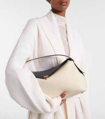 T-lock embroidered leather tote bag | Toteme