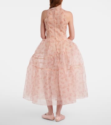 Vestido midi de organza floral | Simone Rocha