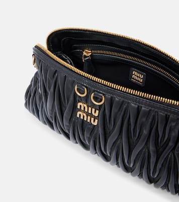 Matelassé leather clutch | Miu Miu