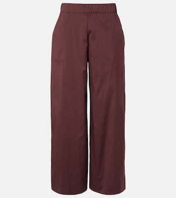 Pece cotton-blend wide-leg pants | Max Mara
