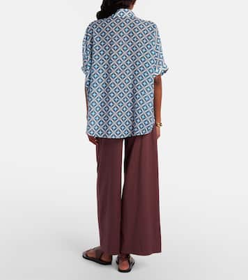 Pece cotton-blend wide-leg pants | Max Mara