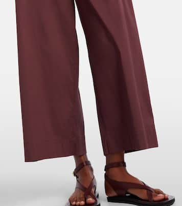 Pece cotton-blend wide-leg pants | Max Mara