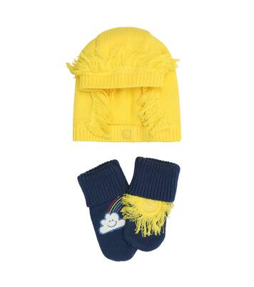 Bebé - set de guantes y gorro de algodón y lana | Stella McCartney Kids