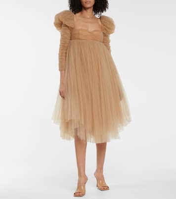 Trisha pleated tulle minidress | Khaite