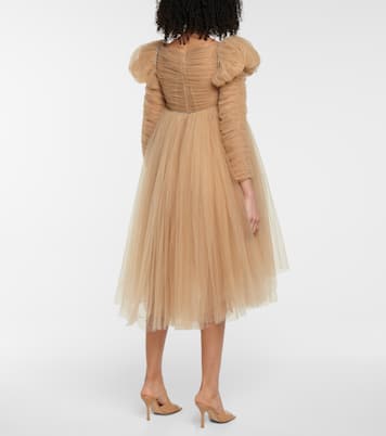 Trisha pleated tulle minidress | Khaite