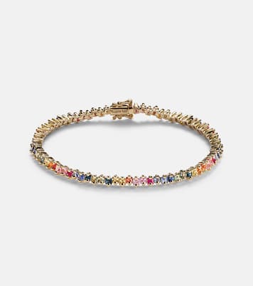 18kt gold tennis bracelet with sapphires | Suzanne Kalan