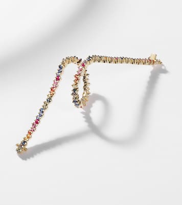 18kt gold tennis bracelet with sapphires | Suzanne Kalan