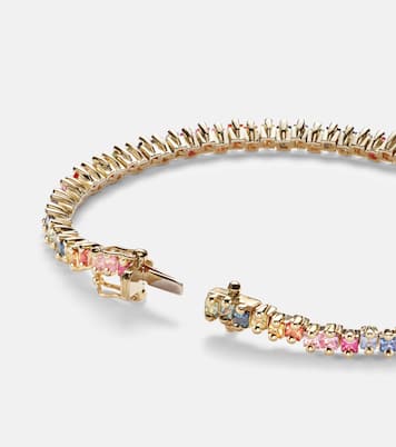 18kt gold tennis bracelet with sapphires | Suzanne Kalan