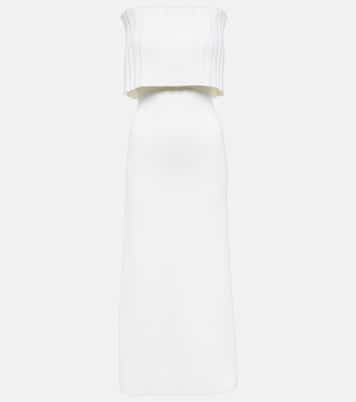 Risette off-shoulder wool midi dress | Safiyaa