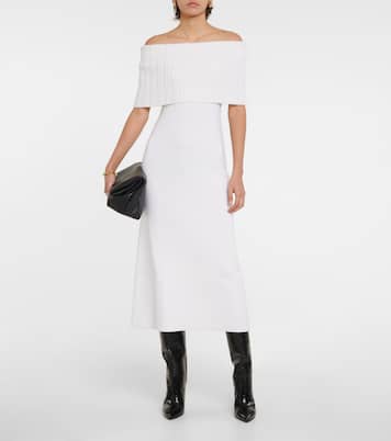Risette off-shoulder wool midi dress | Safiyaa