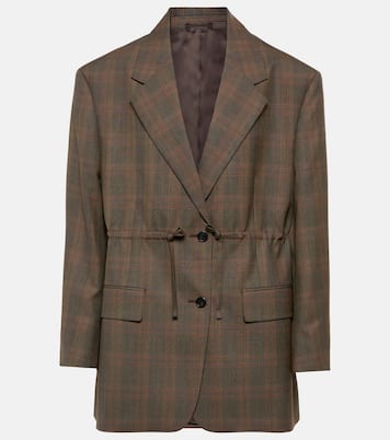 Checked wool blazer | Prada