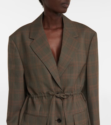 Checked wool blazer | Prada
