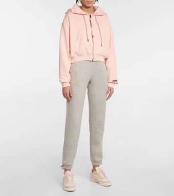 X Reebok Cropped-Kapuzenjacke aus Baumwolle | Reebok x Victoria Beckham