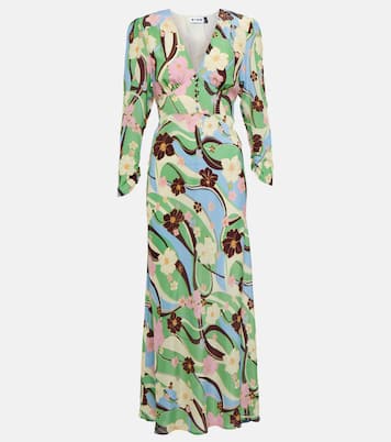 Vestido midi Selma en crepé de seda | Rixo