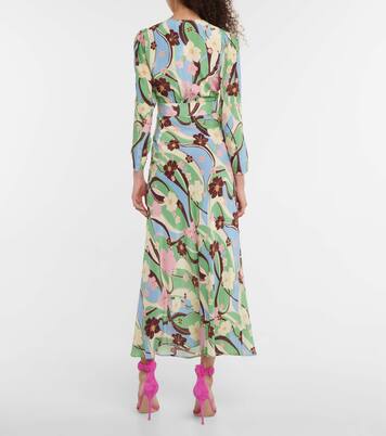 Vestido midi Selma en crepé de seda | Rixo