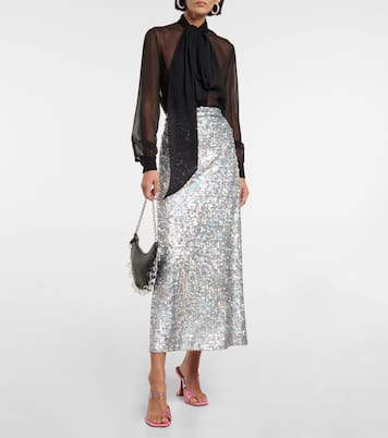 Paloma embellished leather and PVC mules | Amina Muaddi