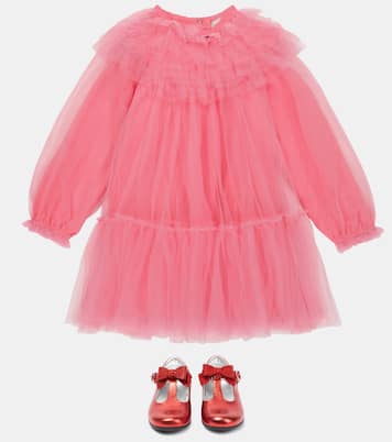 Miniabito in tulle con ruches | Monnalisa