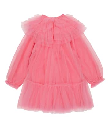 Miniabito in tulle con ruches | Monnalisa