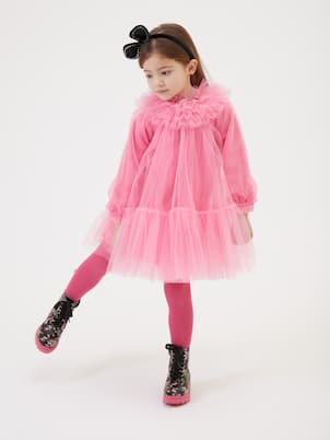 Miniabito in tulle con ruches | Monnalisa