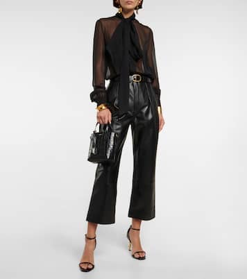 Sac Toy Shopping N/S en cuir embossé | Saint Laurent