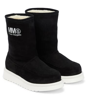 Logo leather boots | MM6 Maison Margiela Kids