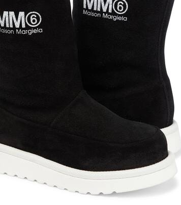 Logo leather boots | MM6 Maison Margiela Kids