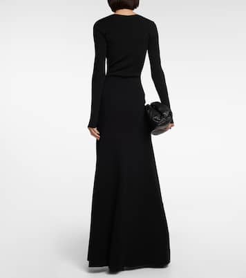 Abito lungo in maglia con scollo a V | Victoria Beckham