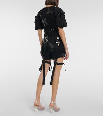 Sequined zip-up tulle top | Simone Rocha