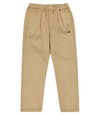 Logo cotton-blend pants | BAPE Kids