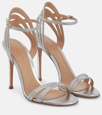 Sandali in pelle con cristalli | Gianvito Rossi
