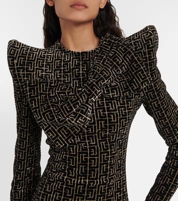 Monogram sequined minidress | Balmain