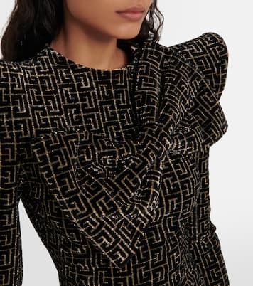 Monogram sequined minidress | Balmain
