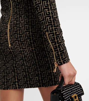 Monogram sequined minidress | Balmain