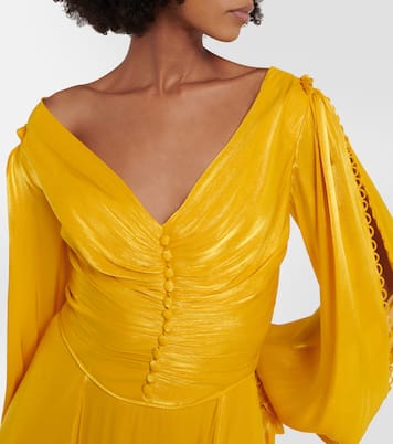 Ruffle-trimmed gown | Costarellos