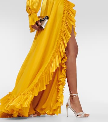Ruffle-trimmed gown | Costarellos