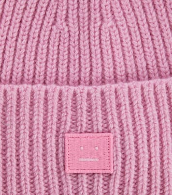 Face ribbed-knit wool beanie | Acne Studios Kids