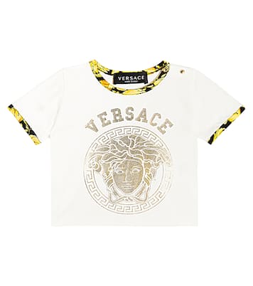 Bébé – T-shirt Barocco en coton mélangé | Versace Kids