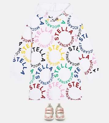 Abito felpa in jersey di cotone con logo | Stella McCartney Kids