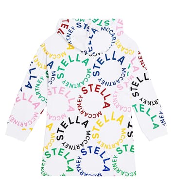 Abito felpa in jersey di cotone con logo | Stella McCartney Kids