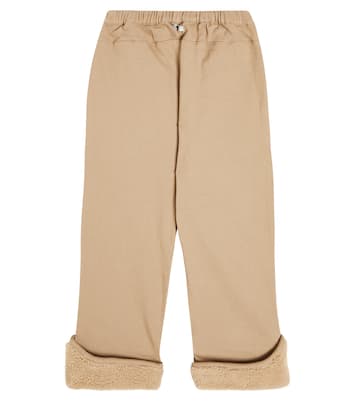 Hose Jour aus Baumwolle mit Faux Fur | Donsje