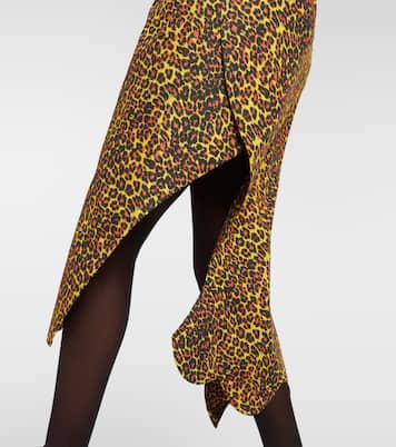 Vestido midi asimétrico de algodón estampado | Vivienne Westwood
