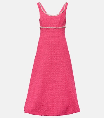 Embellished bouclé midi dress | Self-Portrait