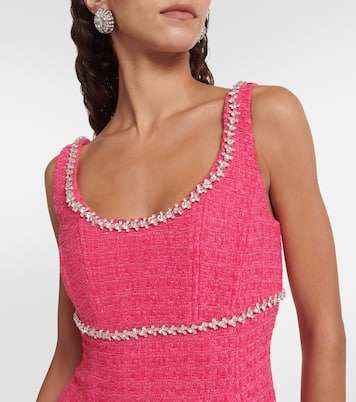 Embellished bouclé midi dress | Self-Portrait