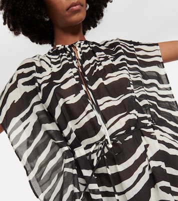 Zebra-print cotton maxi dress | Stella McCartney