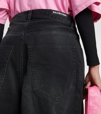Jeans a gamba larga e vita alta | Balenciaga