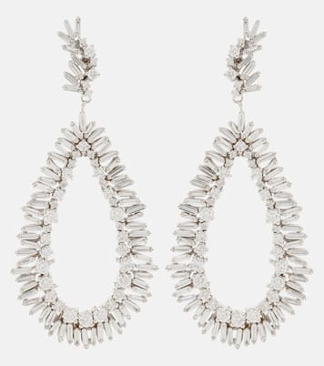 Boucles d'oreilles en or blanc 18 ct et diamants | Suzanne Kalan