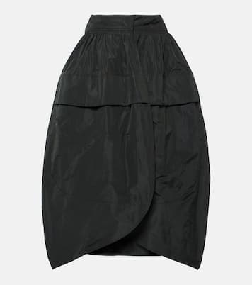 High-Rise-Midirock aus Taft | Jil Sander