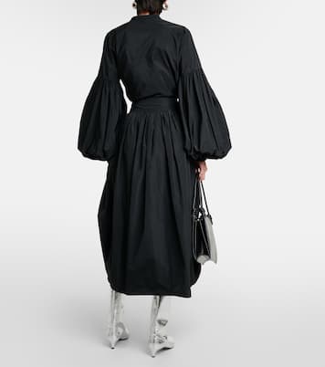 High-Rise-Midirock aus Taft | Jil Sander
